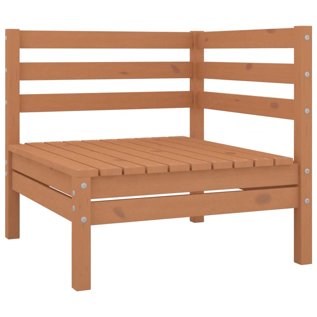 vidaXL 3-Piece Patio Lounge Set- Solid Pinewood, Honey Brown- Perfect for Gardens, Patios & Living Rooms- Rustic Pallet Design- Durable & Weather Resistant