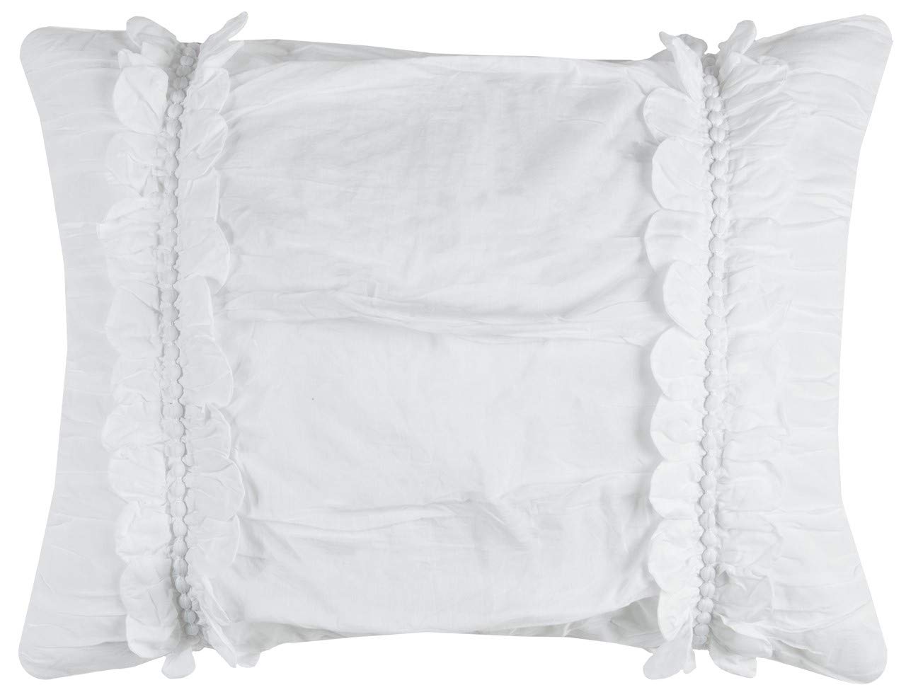Rizzy Home | BQ4250 | 90&quot;x92&quot; White/Neutral/Solid with Texture Quilt