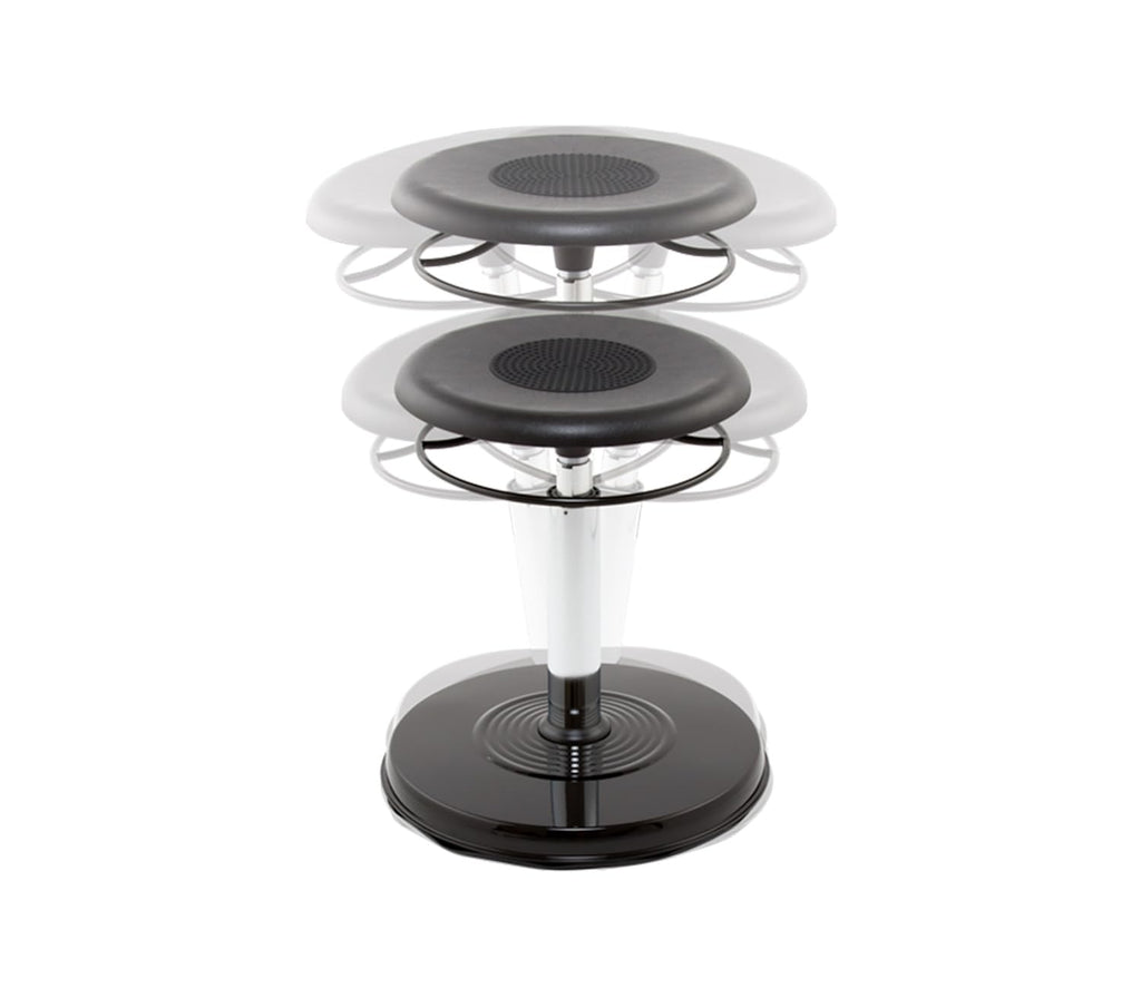 Kore Design Teen/College Hi-Rise Adjustable Wobble Chair 21-31.5 inches, Black