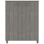 vidaXL Shoe Cabinet Light Grey 33.5"x15.7"x42.5" Solid Wood Pine