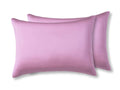 Natural Silk Pillowcase Set Of 2 For Hair &Skin - Both Sides 19 Momme 600 Thread Count With Hidden Zipper (Purple, King)