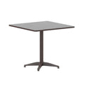 Flash Furniture Mellie 31.5 Square Aluminum Indoor-Outdoor Table with Base, Bronze