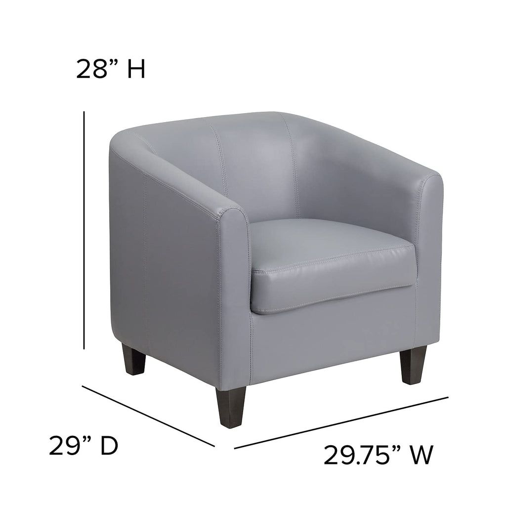 Flash Furniture Katie Gray LeatherSoft Lounge Chair