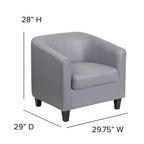 Flash Furniture Katie Gray LeatherSoft Lounge Chair