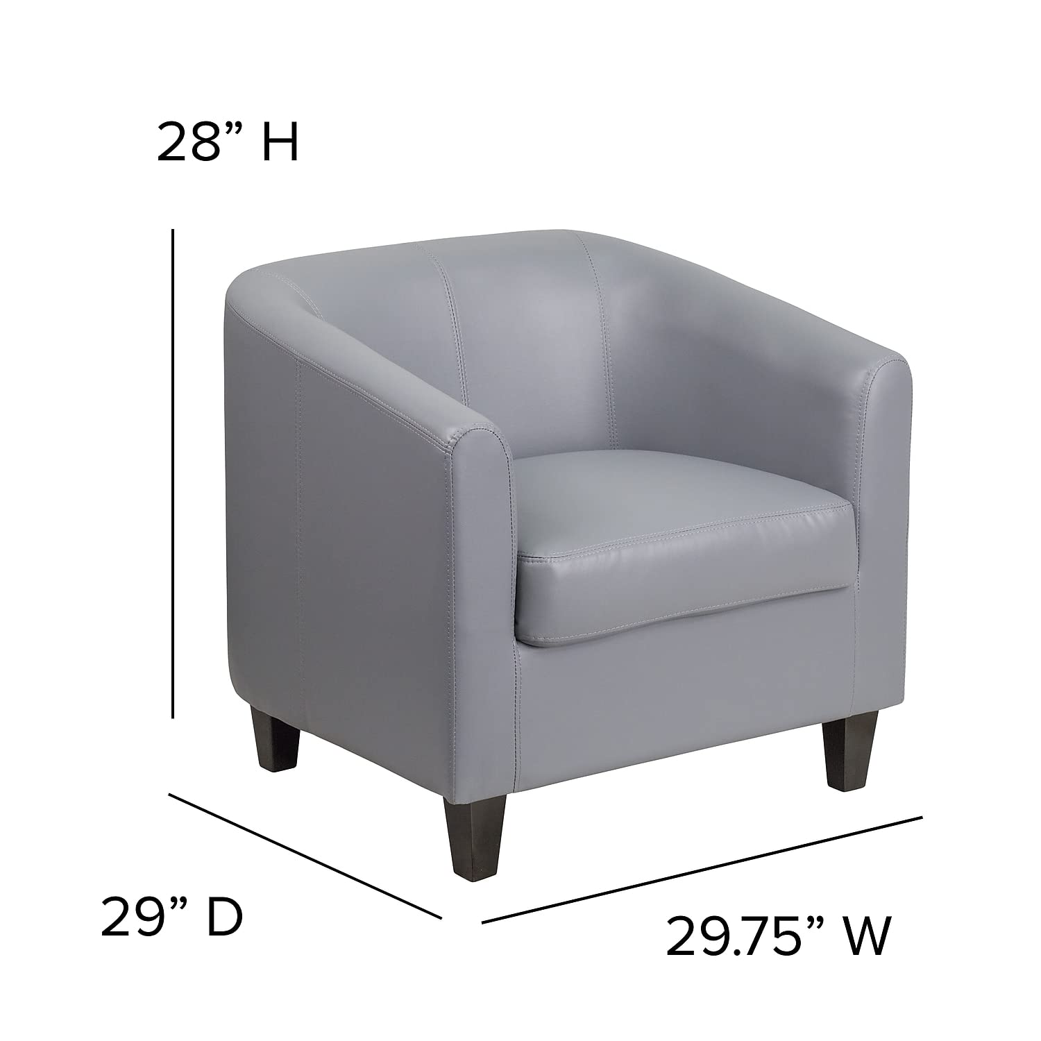 Flash Furniture Katie Gray LeatherSoft Lounge Chair