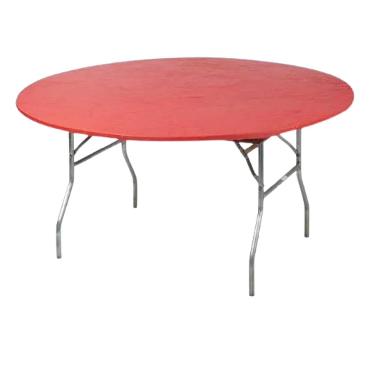 Kwik-Covers 60' Round Fitted Plastic Table Covers, Bundle Of 5 (Red)
