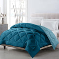 TundwalS Microfiber Reversible Solid Extra Comfort & Soft Comforter||Blanket Double Bed 210 Gsm Quilt Sea Green  Sky Blue1 (Pi