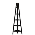 Yu Shan Co Usa Ltd 5-Shelf Corner Ladder Espresso Bookcase Espresso Espresso Finish