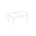East West Furniture LYVA7-ESP-W Lynfield 7 Piece Set Consist of a Rectangle Dining Room Table with Butterfly Leaf and 6 Wooden Seat Chairs, 36x66 Inch