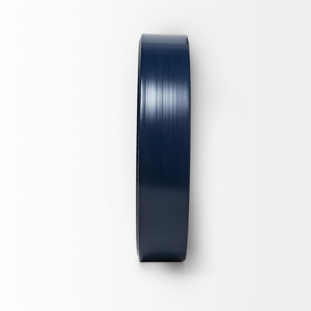 HomeRoots 16' Circle Blue Glass Analog Wall Clock