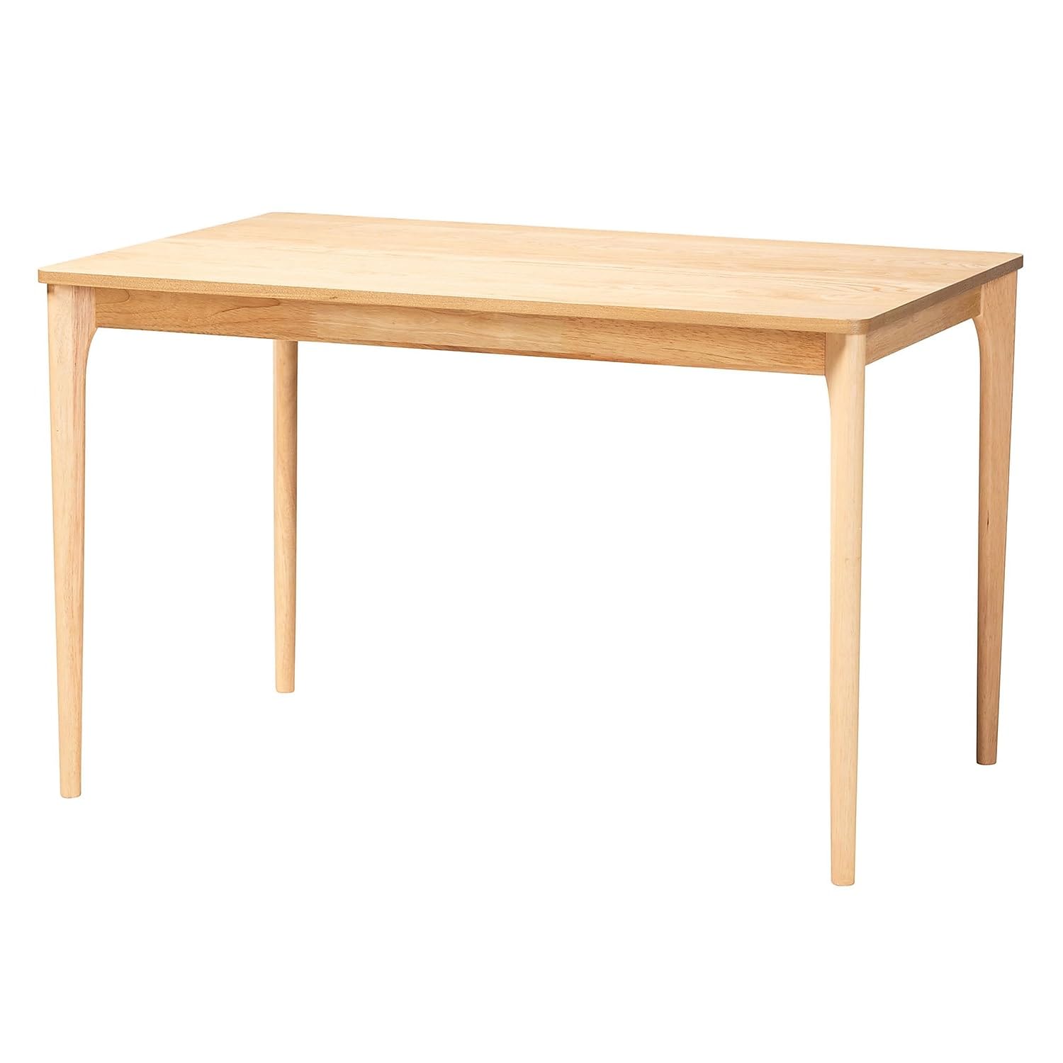 Baxton Studio Brenna 47.2-inch W Dining Set, Greywash/Natural Brown/White, 5-Piece (2341282613280HT)