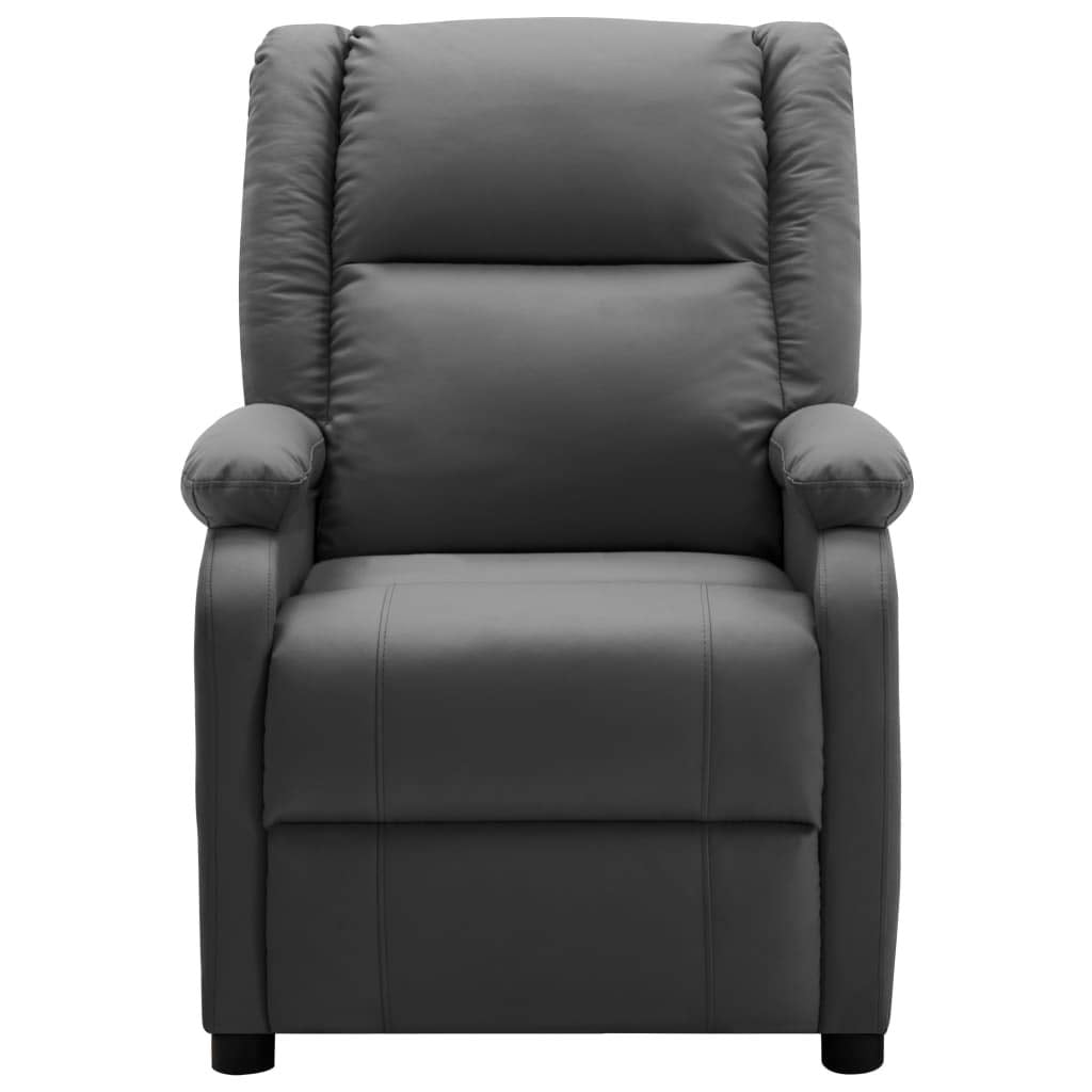 vidaXL Massage Recliner Chair, Electric Reclining Chair for Elderly, Adjustable Versatile Sleeper Chair for Home Theater, Anthracite Faux Leather