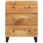 vidaXL Solid Acacia Wood Sideboard with Industrial Charm - Spacious Cabinet and Sturdy Top for Home Decor Display