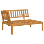 vidaXL Set of 2 Patio Furniture Garden Pallet Sofas and Cushions Acacia Wood