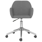 vidaXL Light Gray Office Chair - Swivel Design, 100% Polyester Fabric Material, Adjustable Seat Height, Comfort, Elegance, Includes Armrest, Metal and Plywood Construction