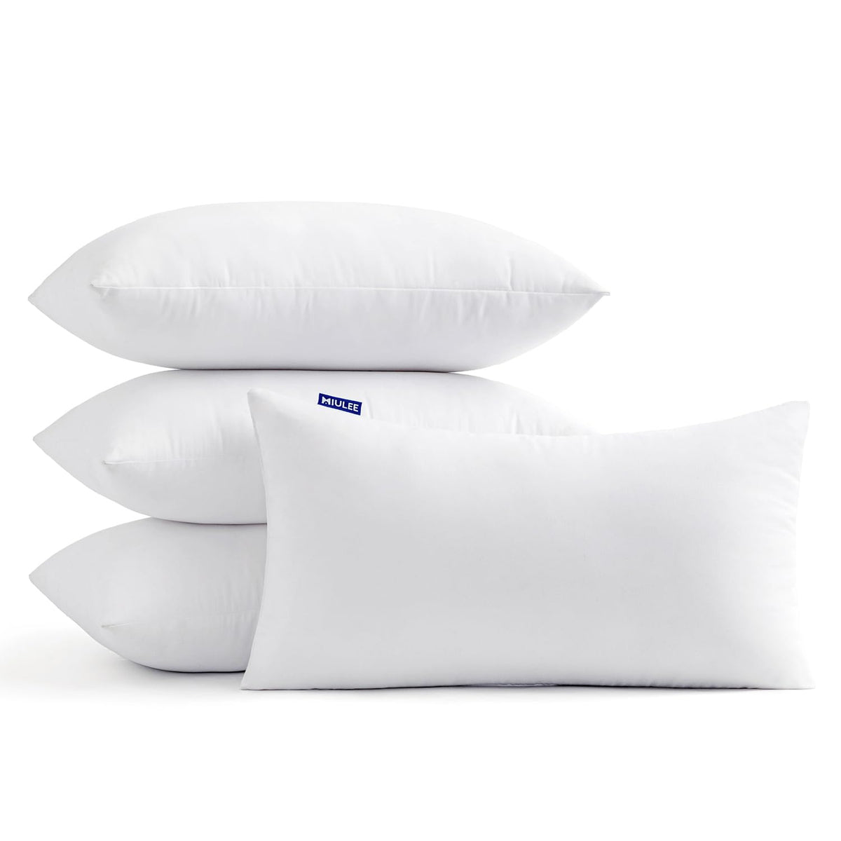 Miulee 12X20 Inch Throw Pillow Insert Set Of 4,Premium Pillow Stuffer Sham Rectangle For Decorative Cushion Bed Couch Sofa