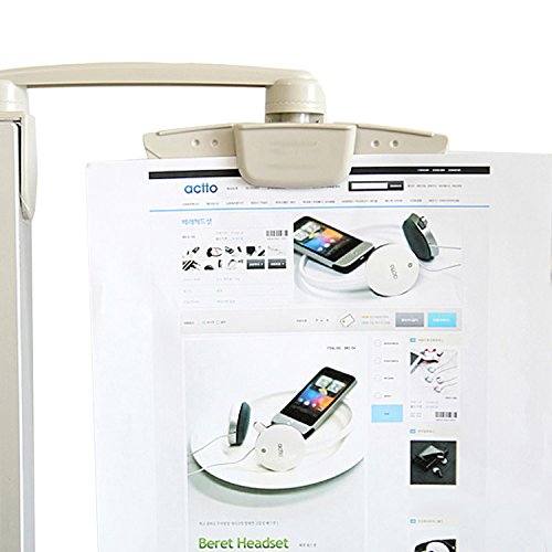 1 Pcs Document Holder Clip For Typing Reading Document Copy Folder,White