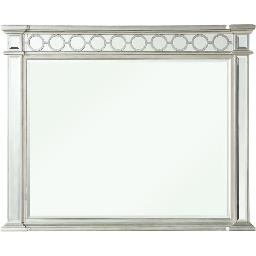 Acme Varian Rectangular Wooden Mirror in Mirrrored Finish