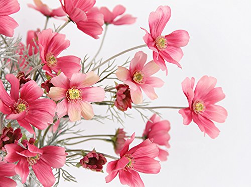 Artfen 6 Pcs Artificial Calliopsis Flowers Fake Silk Flower Table Kitchen Home Garden Party Wedding Decoration Approx 24'' High