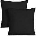 Utopia Bedding Throw Pillows Insert (Pack Of 2, Black) - 16 X 16 Inches Bed And Couch Pillows - Indoor Decorative Pillows
