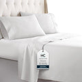 Hc Collection California King Sheet Sets, 4 Pc Bed Sheets & Pillowcases Set - Machine Washable For Easy Care - Soft & Breathable