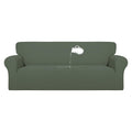 Purefit 100% Dual Waterproof Couch Cover Slipcovers For Couches And Sofas - Stretch Non Slip Fleece Sofa Covers Washable, Leakproof Furniture Protector For Kids, Pets (Oversized Sofa, Greyish Green)