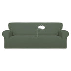 Purefit 100% Dual Waterproof Couch Cover Slipcovers For Couches And Sofas - Stretch Non Slip Fleece Sofa Covers Washable, Leakproof Furniture Protector For Kids, Pets (Oversized Sofa, Greyish Green)