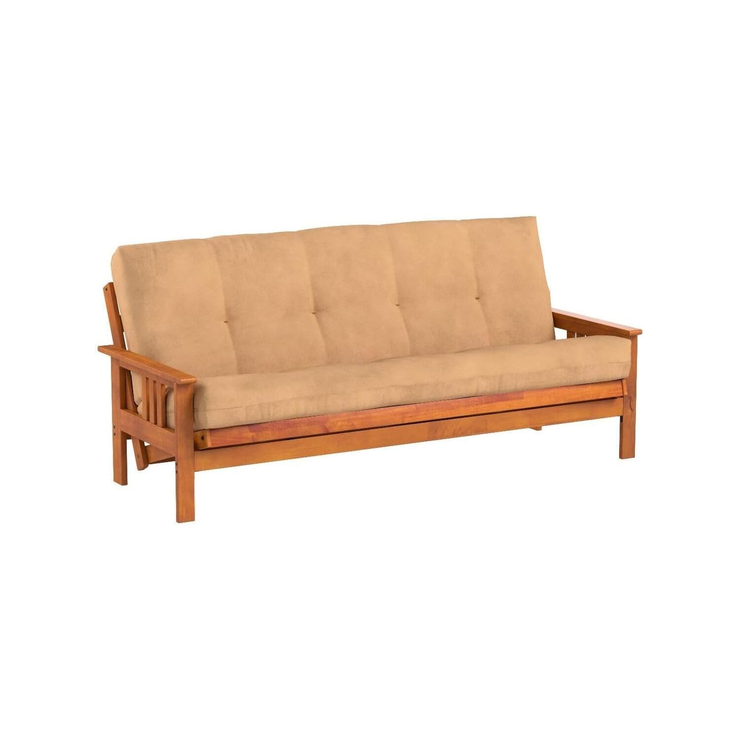 Kodiak Furniture Monterey Full Futon With Suede Fabric Mattress In Barbados/Tan