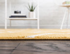 Unique Loom Trellis Frieze Collection Area Rug - Rounded (3' X 5' Oval, Yellow/ Ivory)