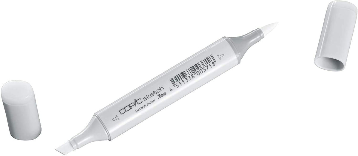 Copic Sketch Marker, Oval Shaped Barrel, Medium Broad And Super Brush Nibs, Yg00 Mimosa Yellow (Yg00-S)
