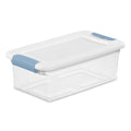 Sterilite 12-Pack Stackable Storage Bin with Lid, Clear Plastic Design, 6 Quart