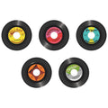 WrtmyR 8 Pack Blank Vinyl Records Decor, 9'' inch Vinyls Stickers for Wall Decor,Wall Collage Kit Aesthetic Pictures, CD Album C