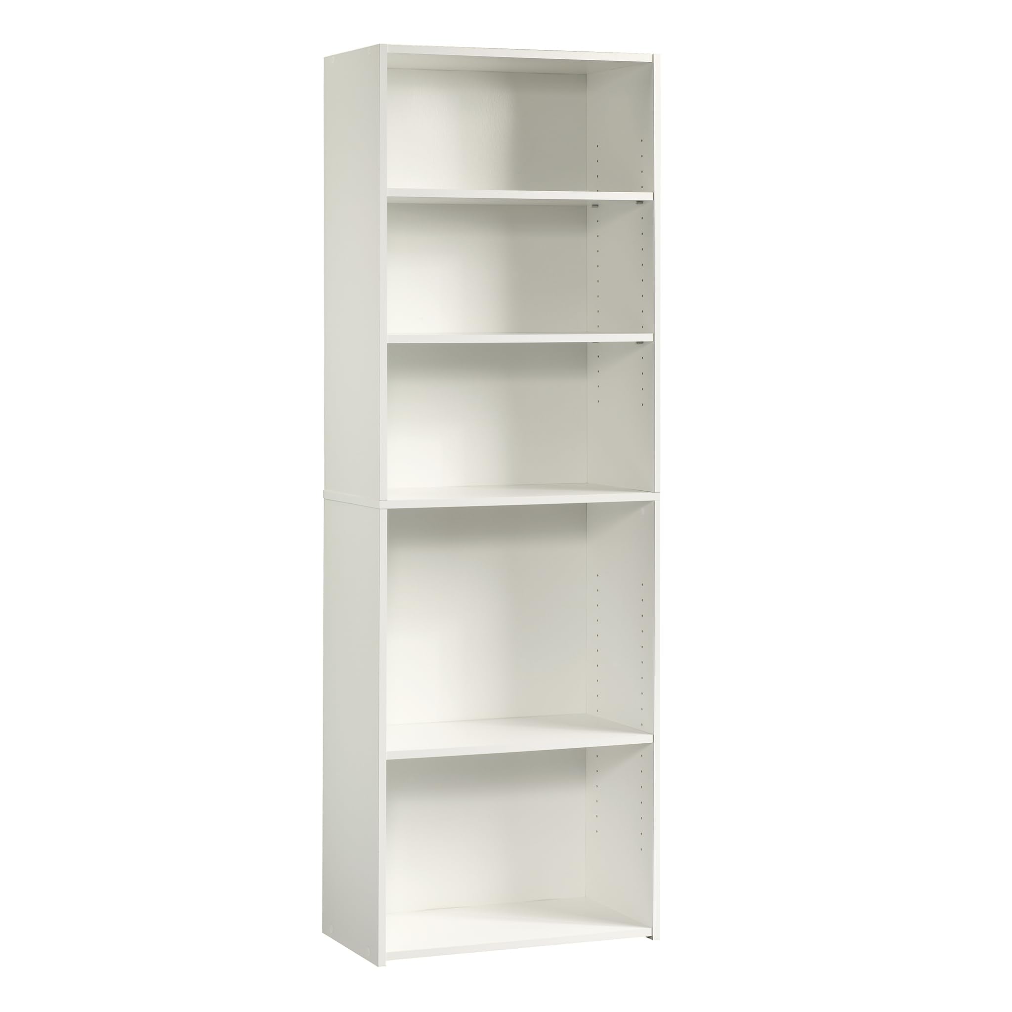 Sauder Beginnings 5 Bookcase/Book Shelf, L: 24.57 x W: 11.50 x H: 71.18, Soft White