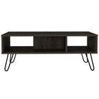 Vassel Coffee Table, 4 Legs, 2 Shelves, Espresso