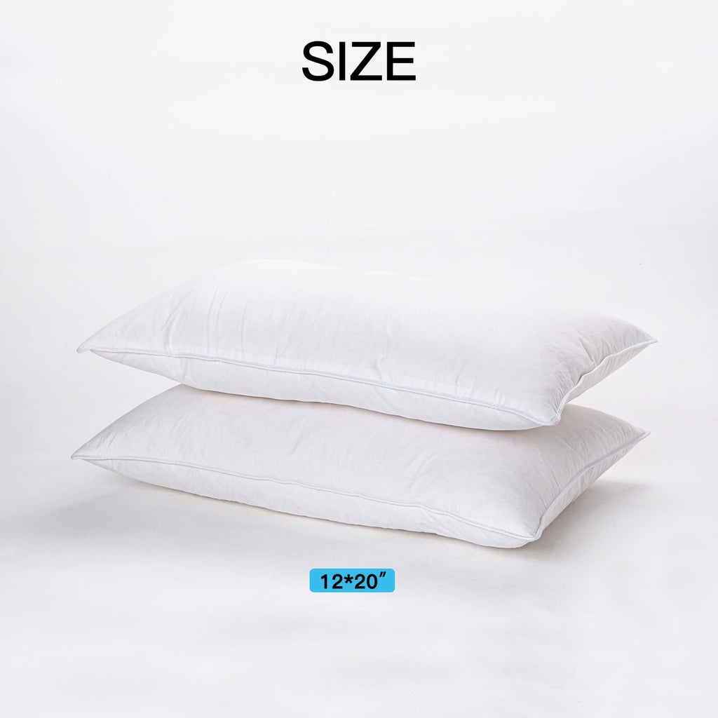 Ant-Home 14''X24'' Pillow Inserts Soft Feather Pillow Set Of 2 Indoor Decorative Sofa Down Pillows Bed Pillows Couch Pillow