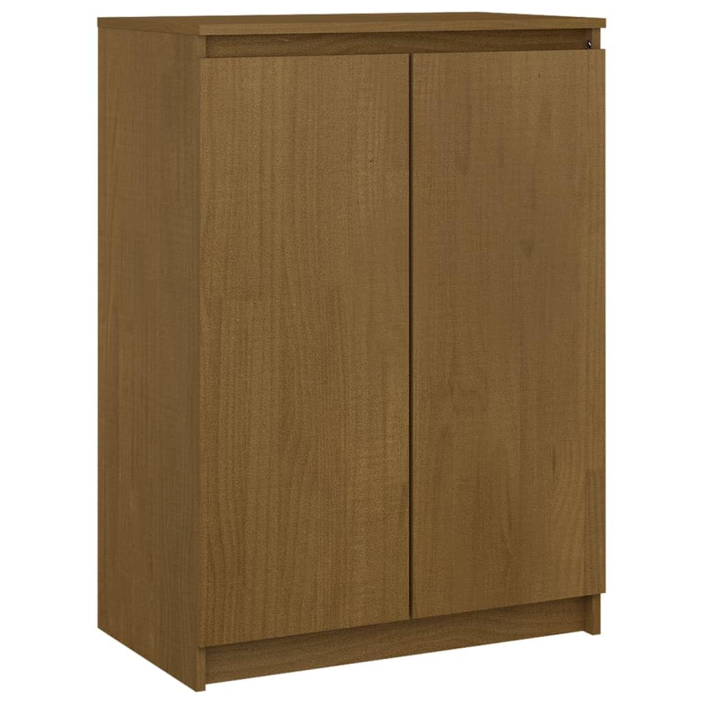 vidaXL Sideboard Honey Brown 23.6&quot;x14.2&quot;x33.1&quot; Solid Pinewood