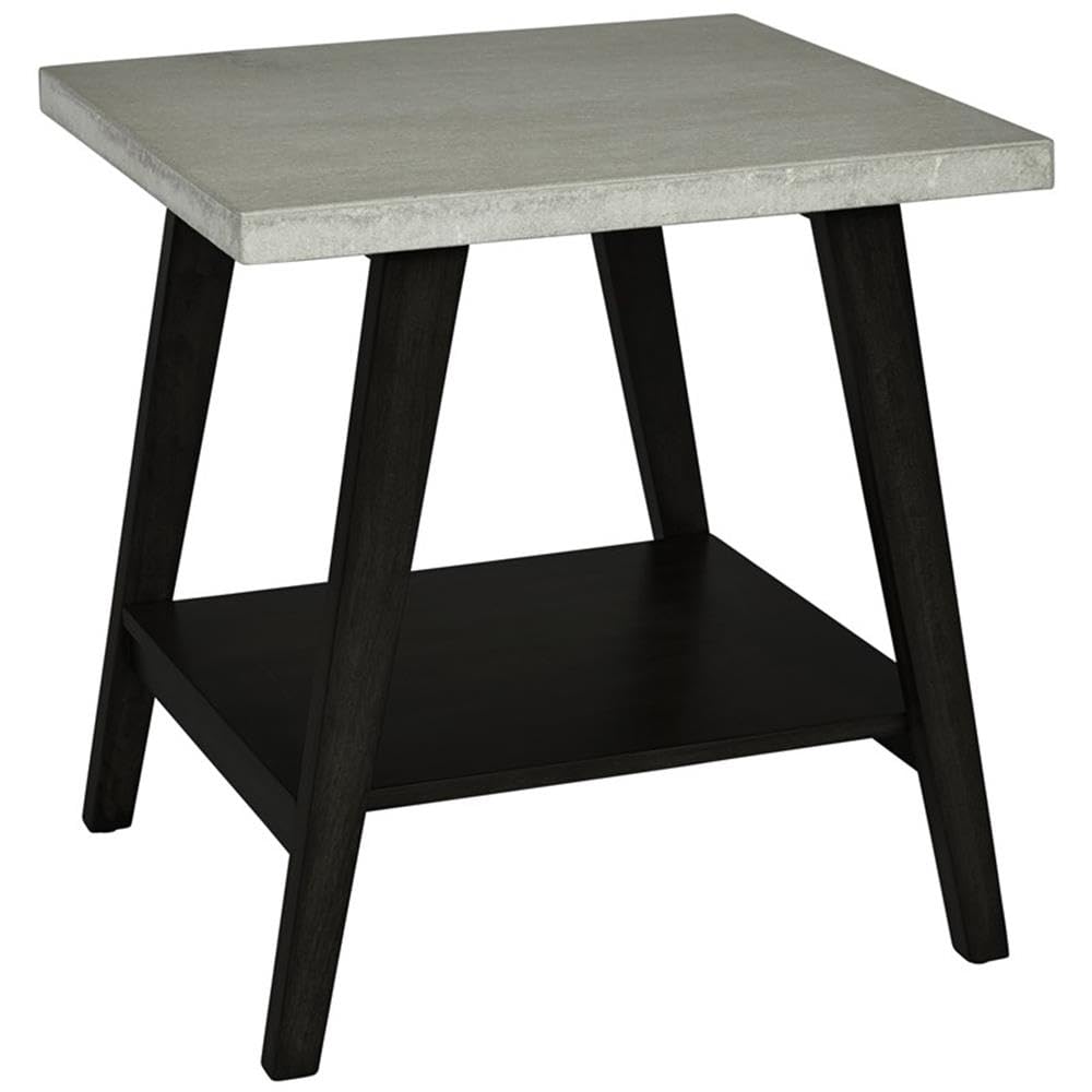Progressive Furniture Jackson II End Table, Concrete Gray/Black