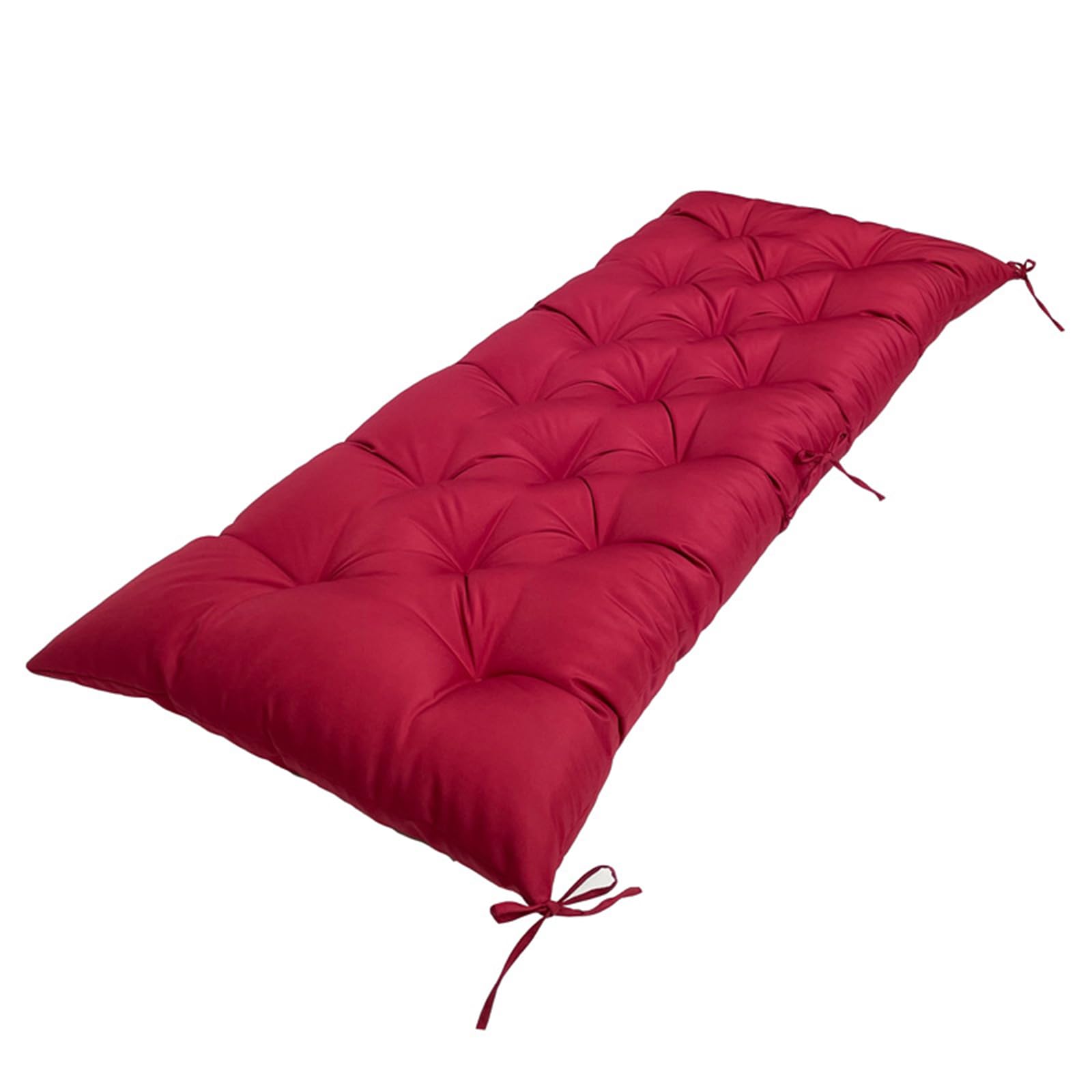 Eoieov Waterproof Bench Cushions For Outdoor Furniture, 40 X 20Inches Burgundy Patio Swing Cushions Burgundy With Ties,Non-Slip