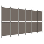 Vidaxl 6-Panel Room Divider, Anthracite - 118.1''X78.7'', Fabric And Iron Construction, Foldable Design For Easy Storage, Ideal