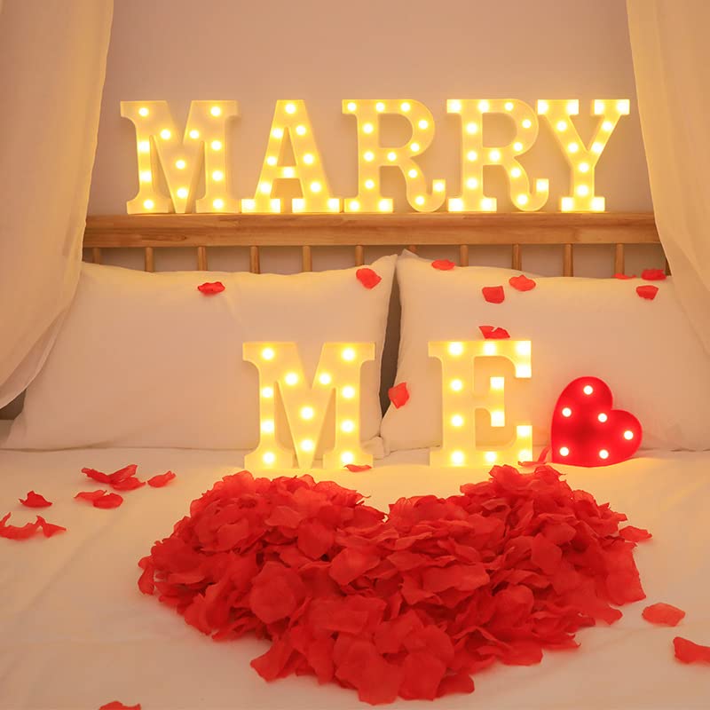MARRY ME LED Light Sign, Will You Marry Me Sign Proposal Sign Engagement Sign Romantic Proposal,Perfect for Photo Props Wedding 
