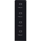 Lorell LLR60191 4-Drawer Vertical File with Lock, 15" x 26-1/2" x 52", Black