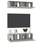 vidaXL 4X TV Cabinets Home Living Room Furniture TV Stand HiFi Stereo Cabinet Media Unit Entertainment Center Concrete Gray Engineered Wood