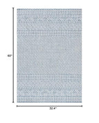 Safavieh Courtyard Collection 2'7' X 5' Blue / Navy Cy8235 Indoor-Outdoor Waterproof Easy-Cleaning Patio Backyard Mudroom Area-Rug