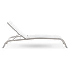 Modway Savannah Outdoor Patio Mesh Chaise Lounge Chair In White 25 X 76.5 X 12