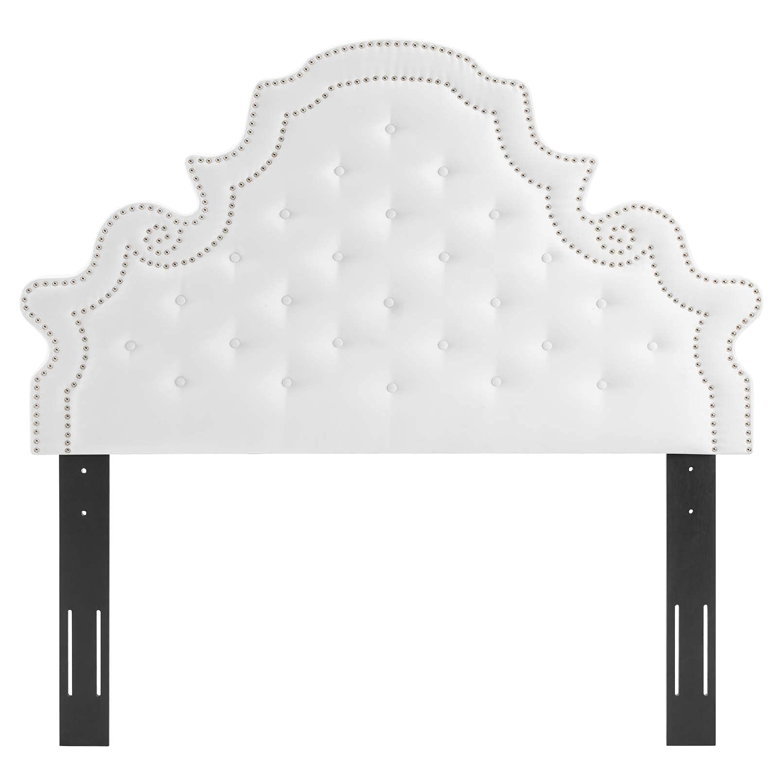 Modway Diana Tufted Performance Velvet Twin Headboard in White