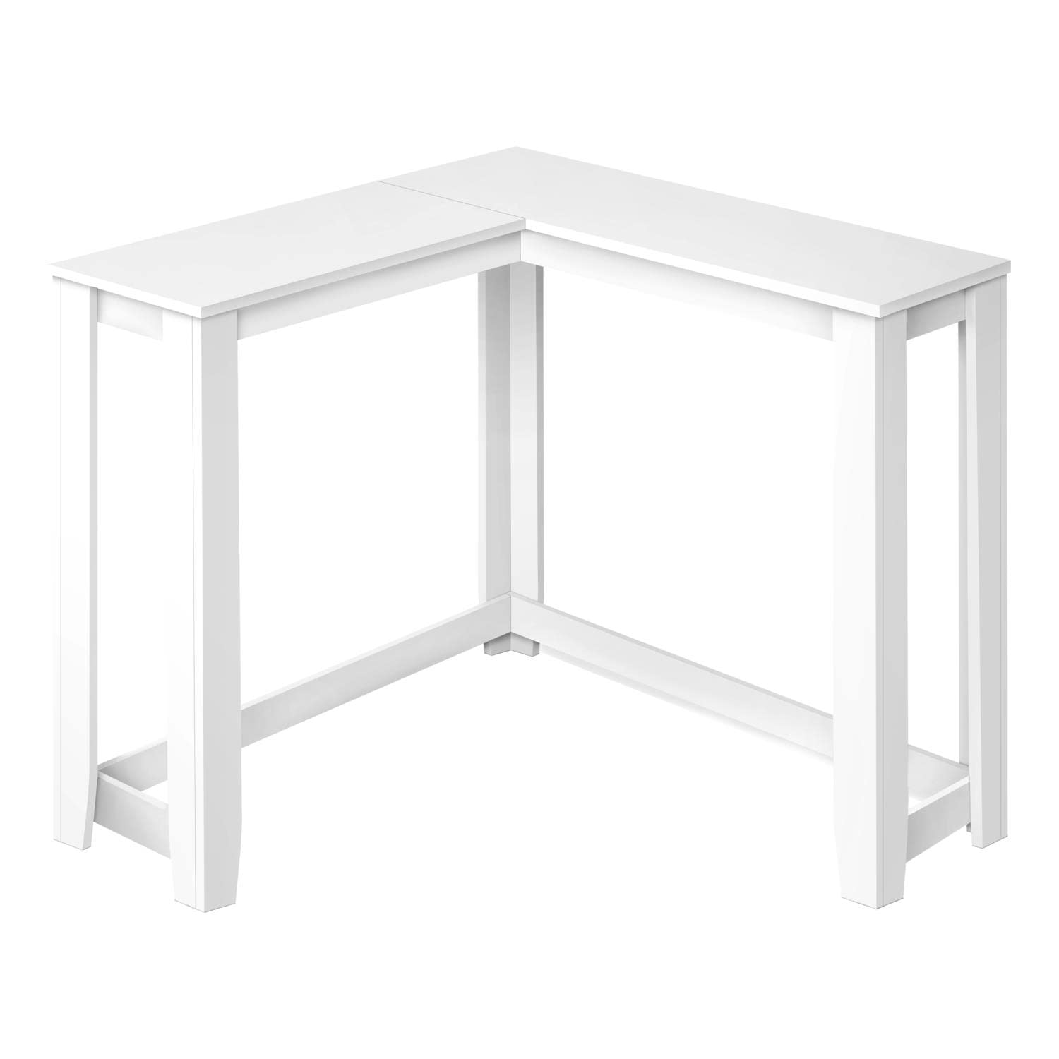 Monarch Specialties 3656 Accent Table, Console, Entryway, Narrow, Corner, Living Room, Bedroom, Laminate, White, Contemporary, Modern Table-36, 35.5&Quot; L X 35.5&Quot; W X 32&Quot; H