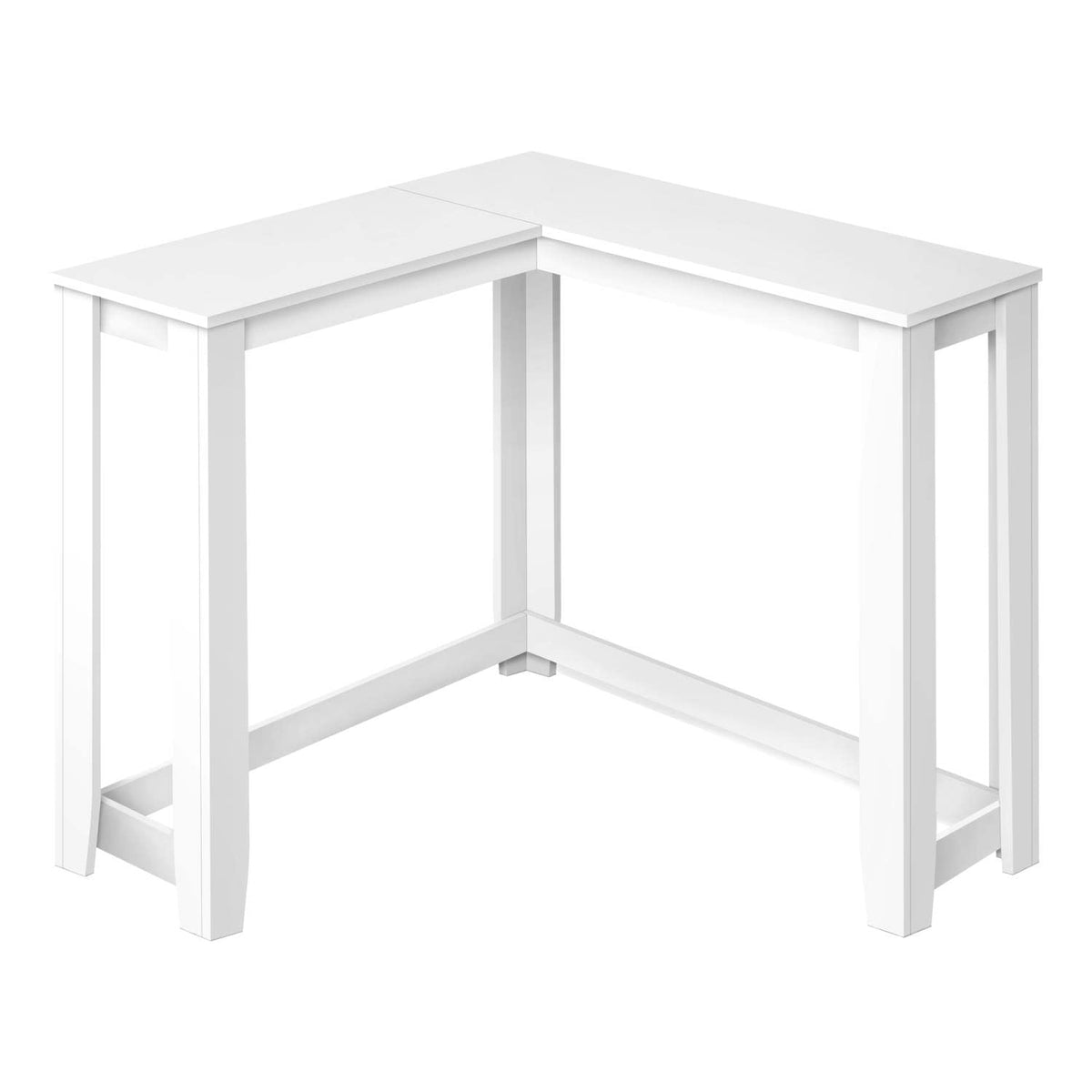 Monarch Specialties 3656 Accent Table, Console, Entryway, Narrow, Corner, Living Room, Bedroom, Laminate, White, Contemporary, Modern Table-36, 35.5' L x 35.5' W x 32' H