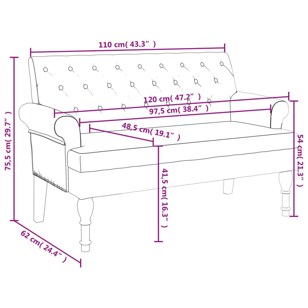 vidaXL 47" W Small Loveseat, Fabric Chesterfield Sofa with Button Tufting & Rolled Armrests for Small Spaces, 2 Seater Couch for Living Room & Bedroom, Dark Green