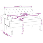 vidaXL 47" W Small Loveseat, Fabric Chesterfield Sofa with Button Tufting & Rolled Armrests for Small Spaces, 2 Seater Couch for Living Room & Bedroom, Dark Green