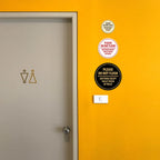 Signs Bylita Circle Please Do Not Flush Anything Except Toilet Paper Wall Or Door Sign - Double-Sided Adhesive Foam Tape | Durab